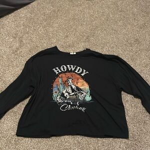 Long sleeve white crow shirt